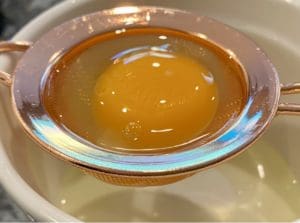 poaching egg