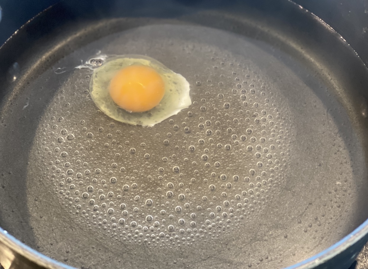 poaching egg