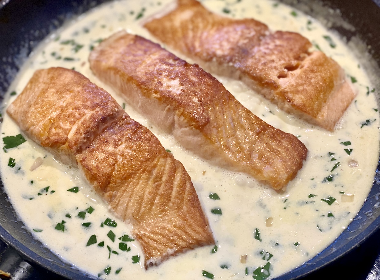 Salmon In Creamy Lemon Sauce