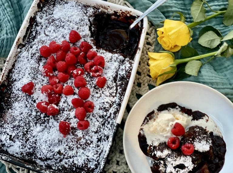 Chocolate and Pear Pudding