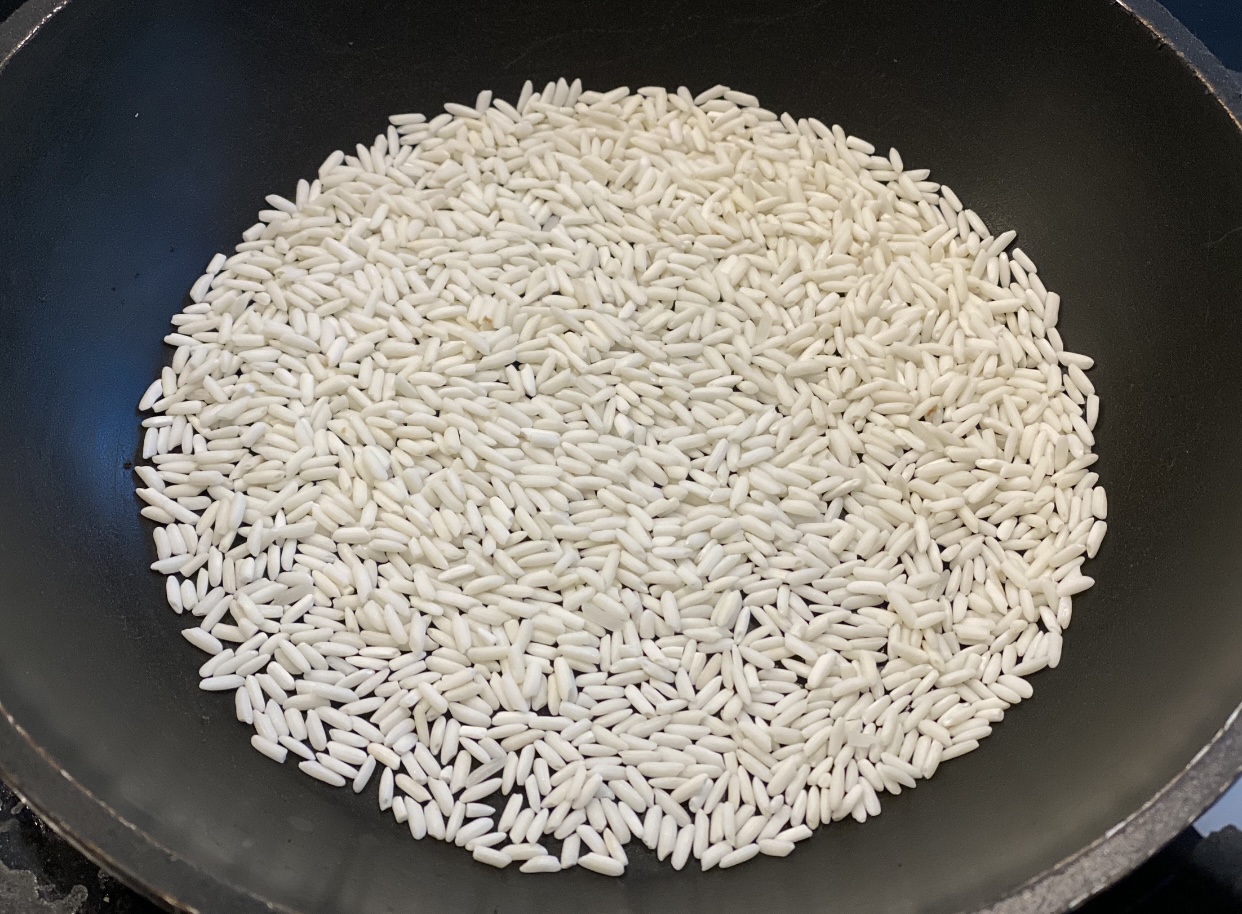 roasting rice