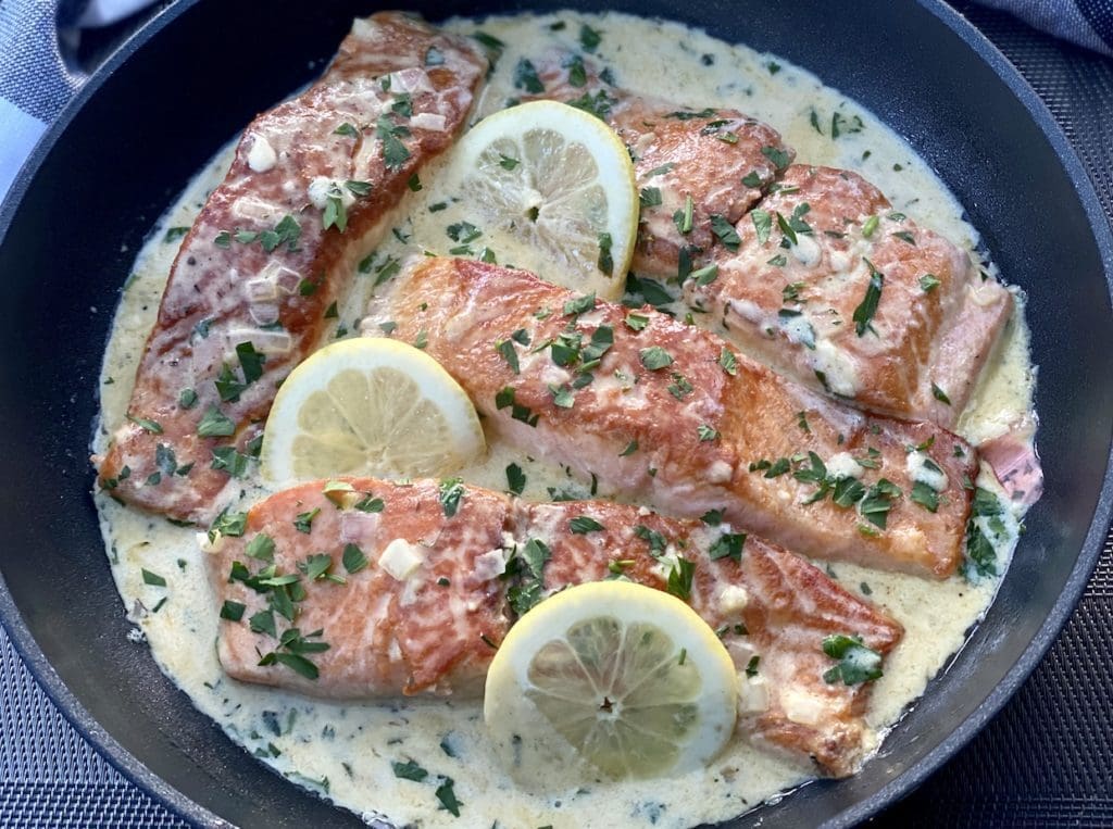 Salmon In Creamy Lemon Sauce