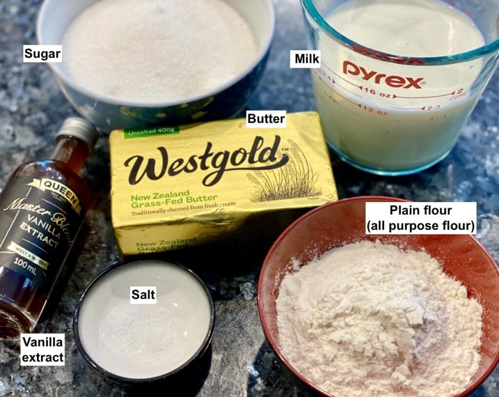 ingredients for the buttercream