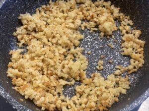 making the crumb topping