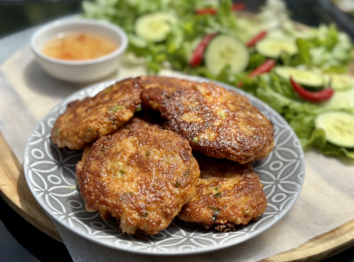 Thai salmon fishcakes with spicy dipping sauce - Foodle Club