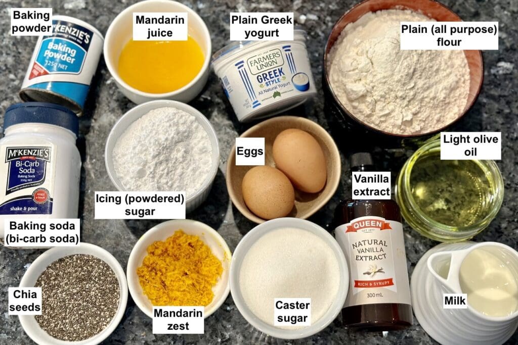 Ingredients for Mandarin Muffins