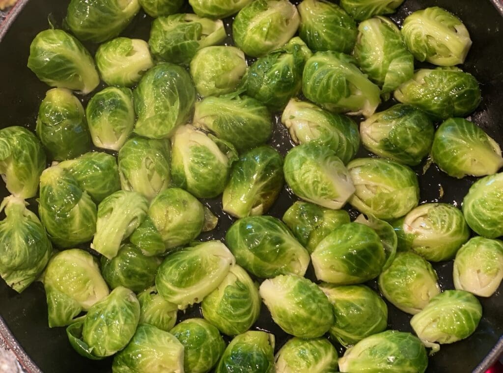 Pan Fried Brussel Sprout