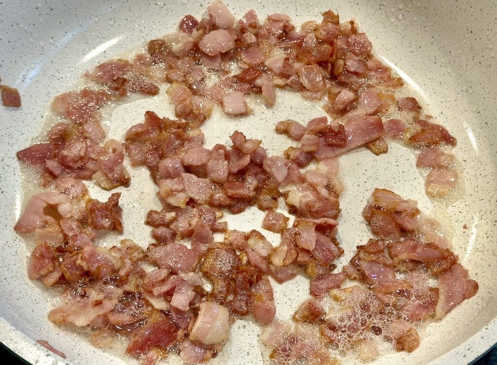 frying bacon
