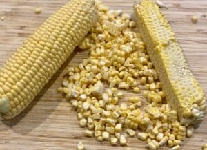 removing the corn kernels