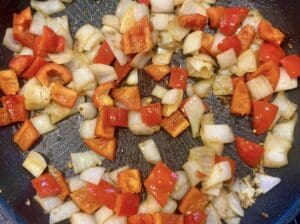 onion and capsicum mix