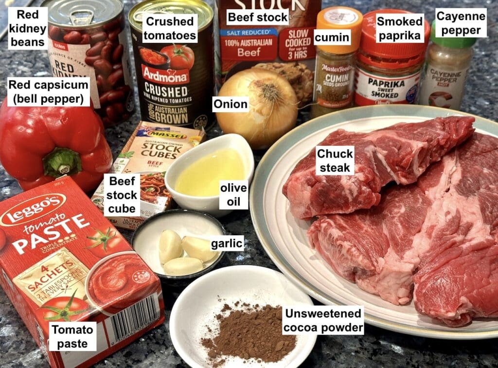 Ingredients list