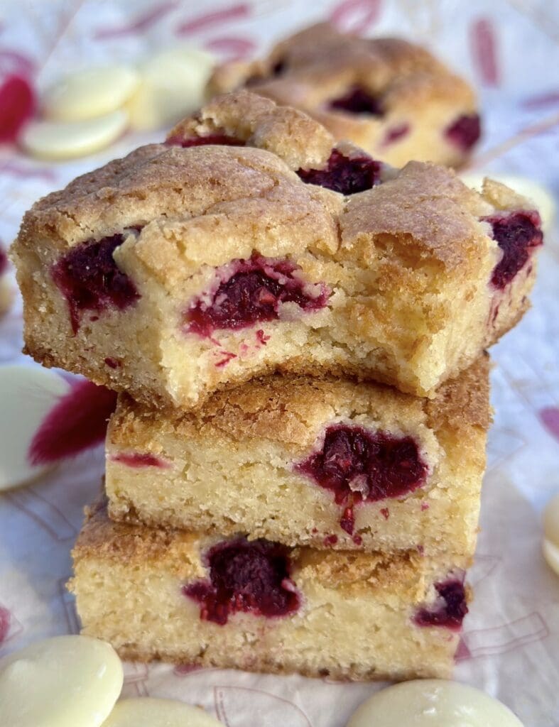 White Chocolate and Raspberry Blondies