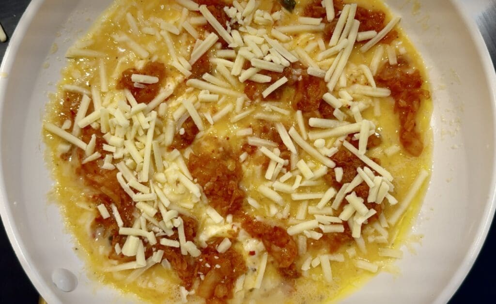 Kimchi Scrambled Eggs