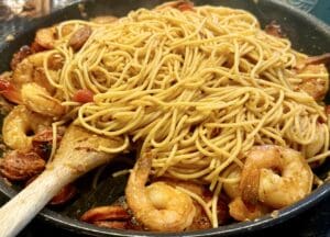 prawn and chorizo pasta