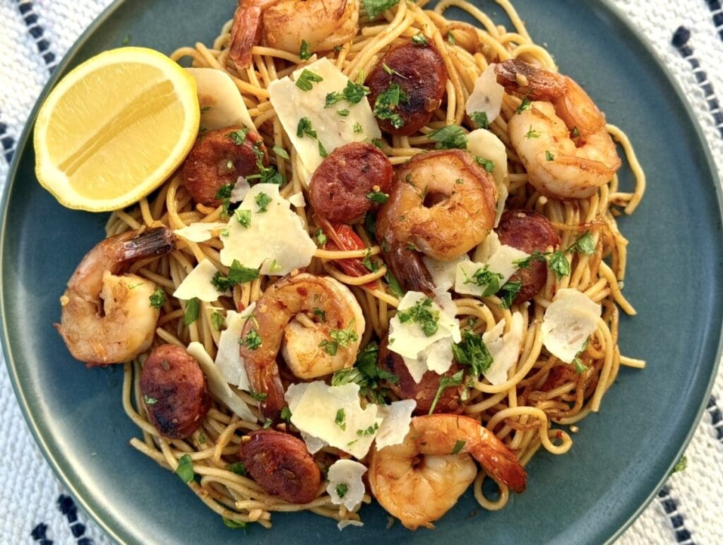 prawn and chorizo pasta