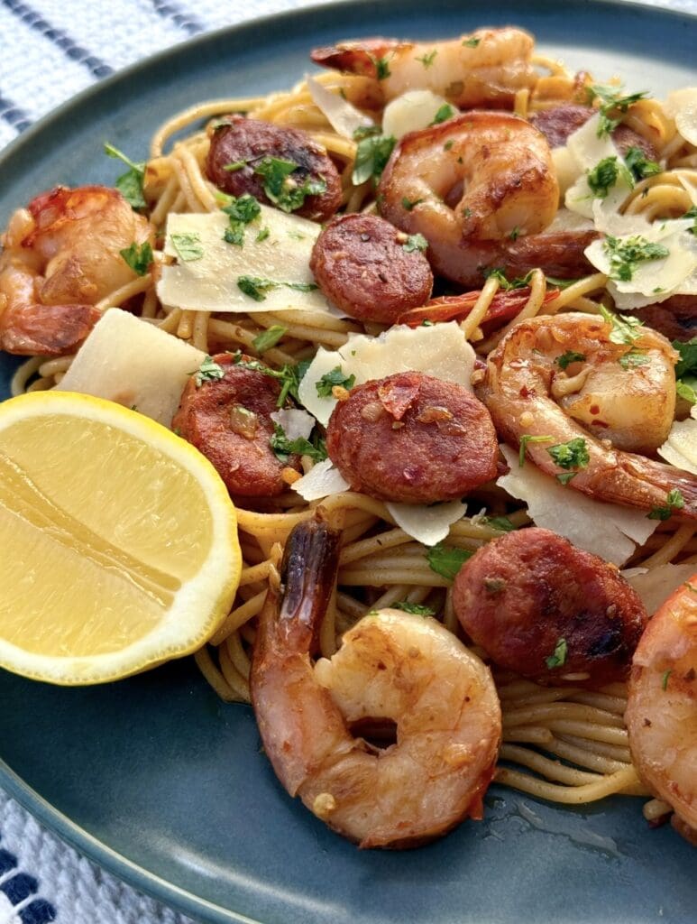 prawn and chorizo pasta