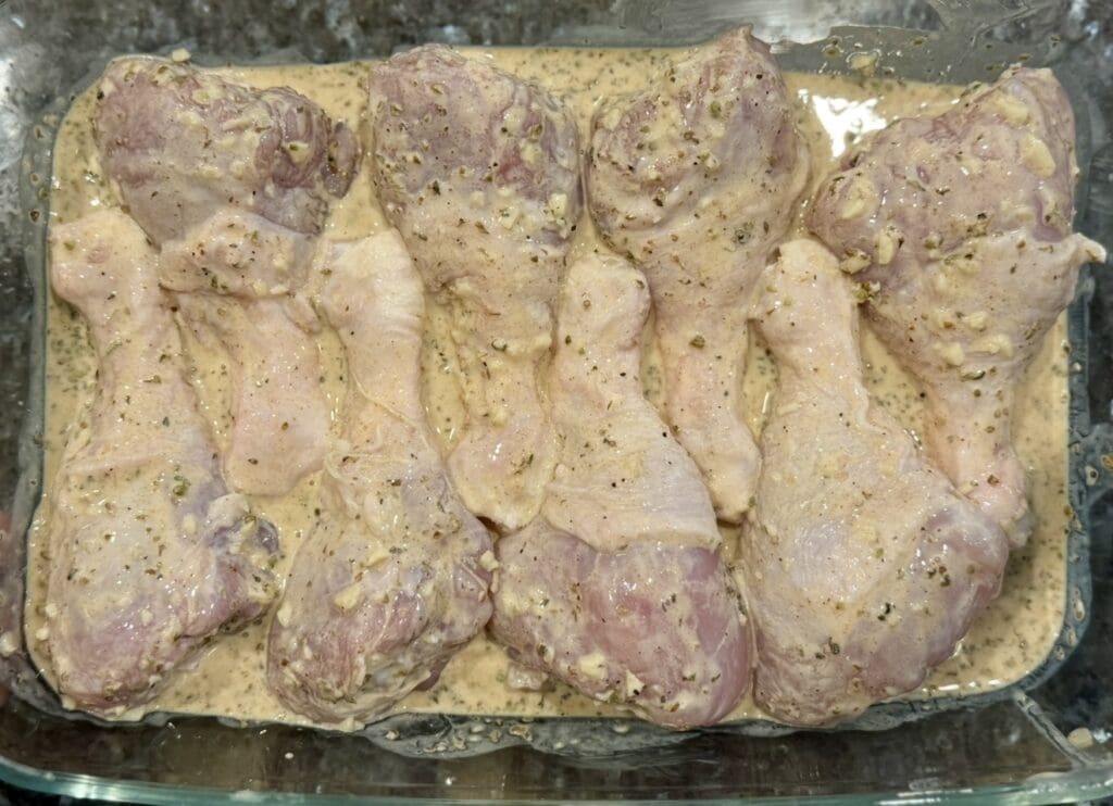 marinating the chicken