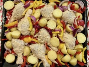 Greek pan sheet chicken