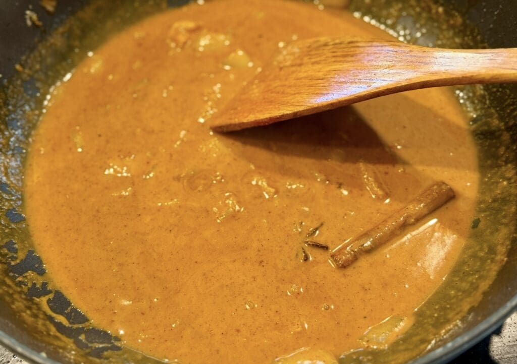 precooking tbe curry