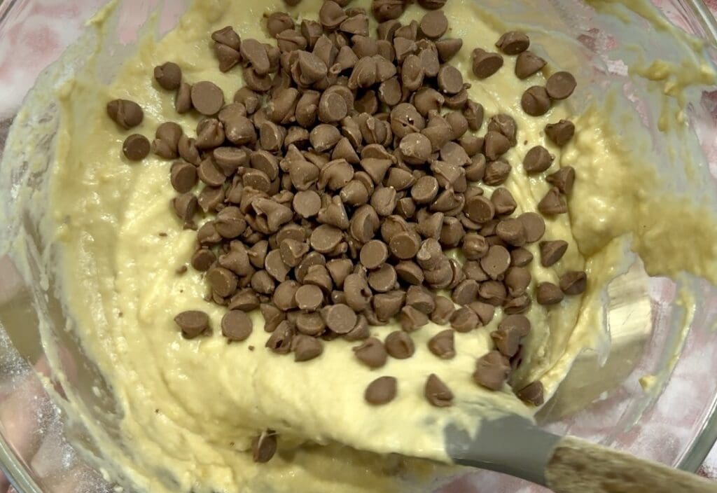 adding the chocolate