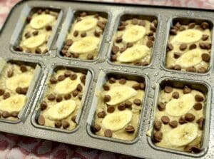 Mini Banana Bread with Chocolate