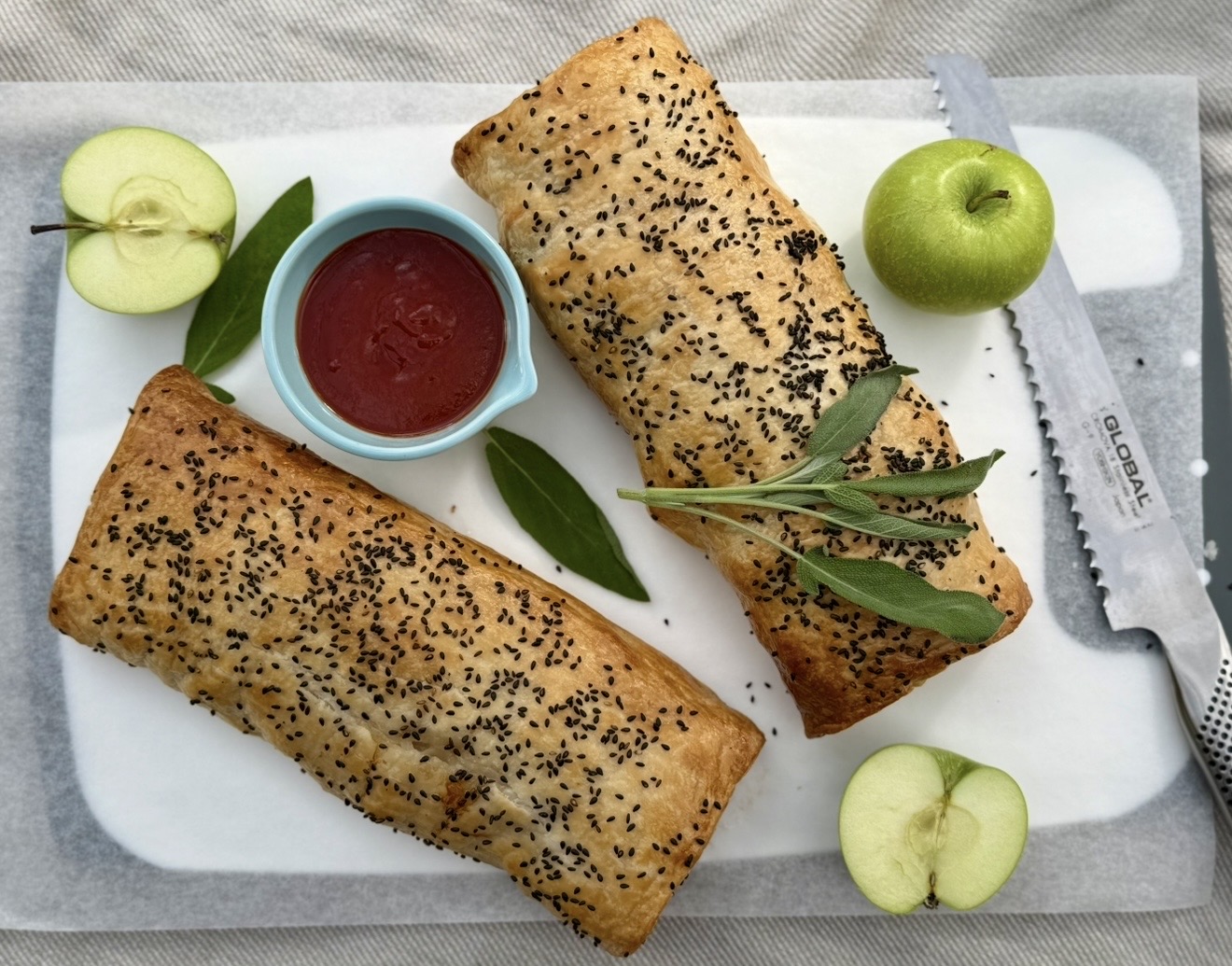 Pork and Apple Sausage Rolls (Easy, Flaky & Homemade)