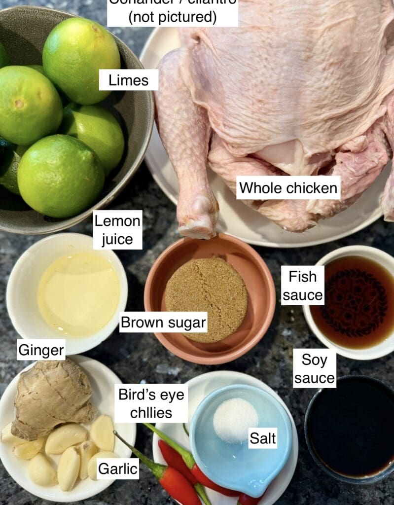 Ingredients needed to make Chilli Lime Chicken